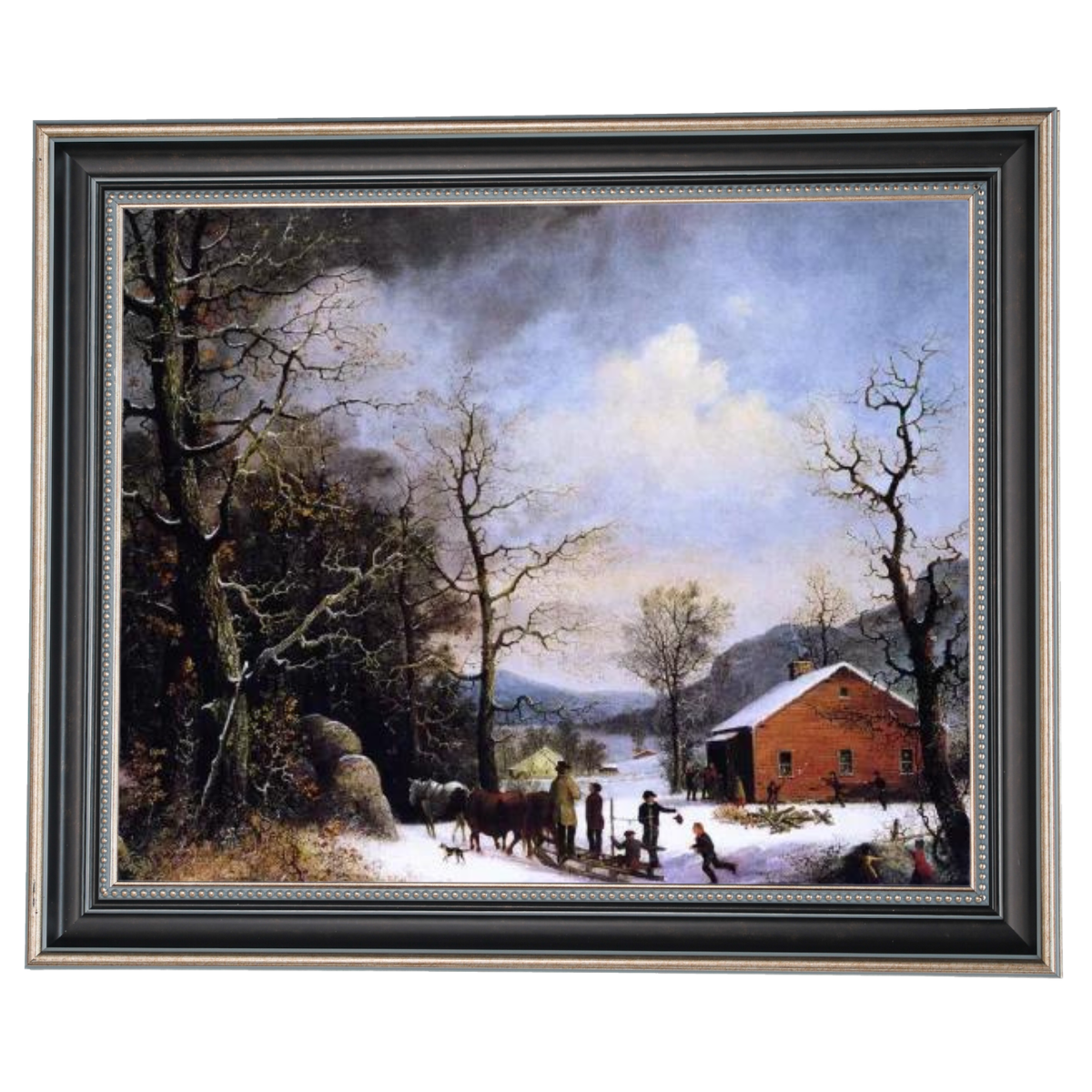 Winter Scene - Vintage Winter Wall Art Prints Decor For Living Room
