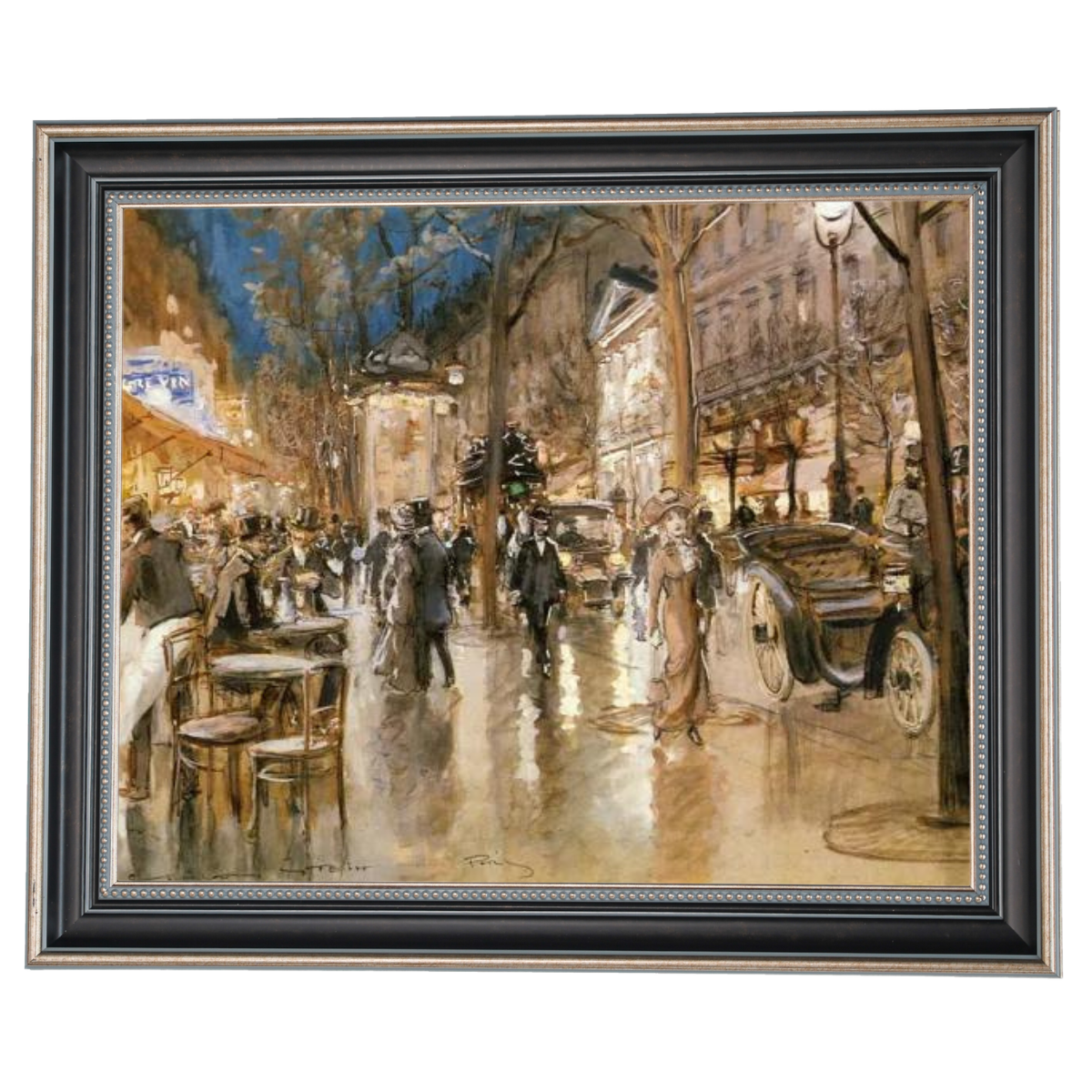 Evening on a Parisian Boulevard - Vintage Wall Art Prints Decor For Bedroom