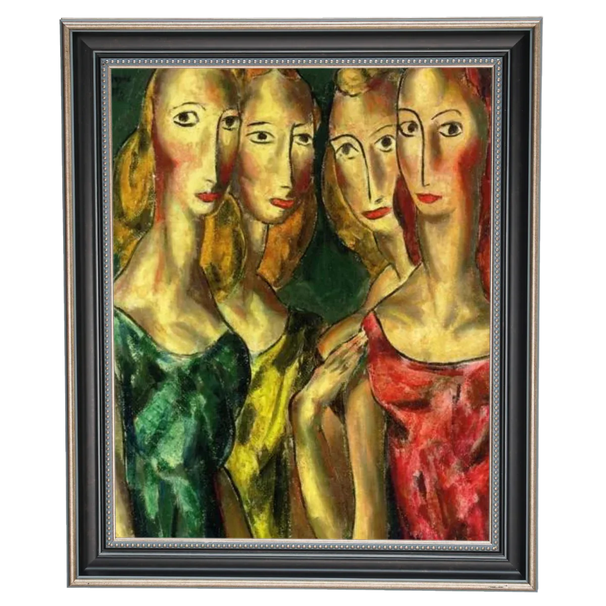 Four Sisters- Vintage Wall Art Prints Decor For Living Room