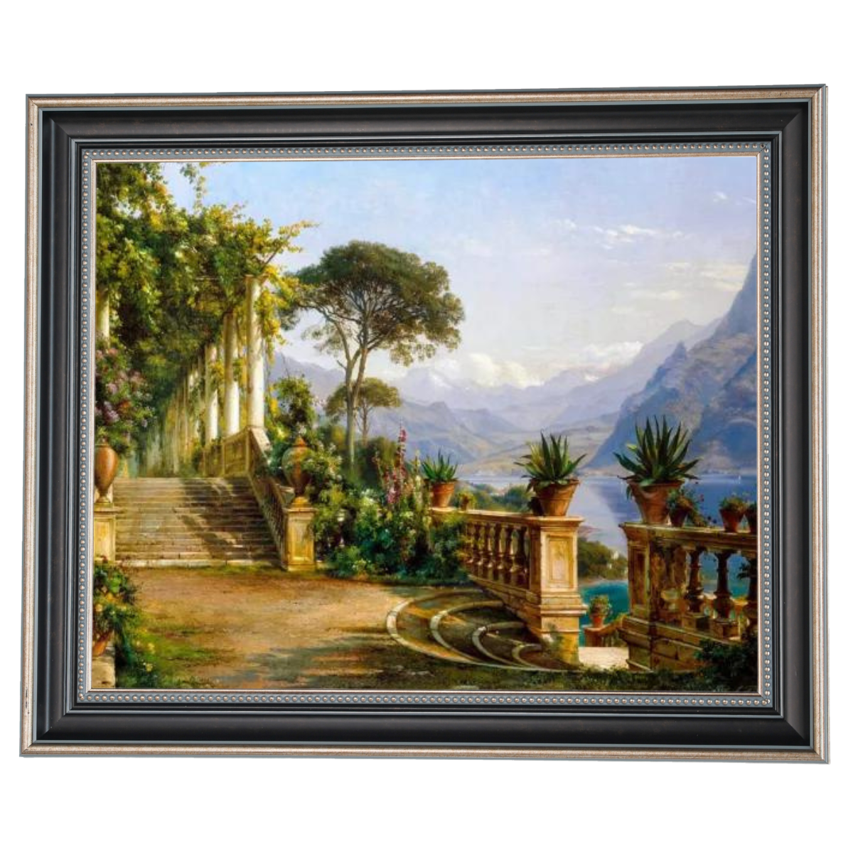 Lodge On Lake Como - Vintage Wall Art Prints Decor For Living Room