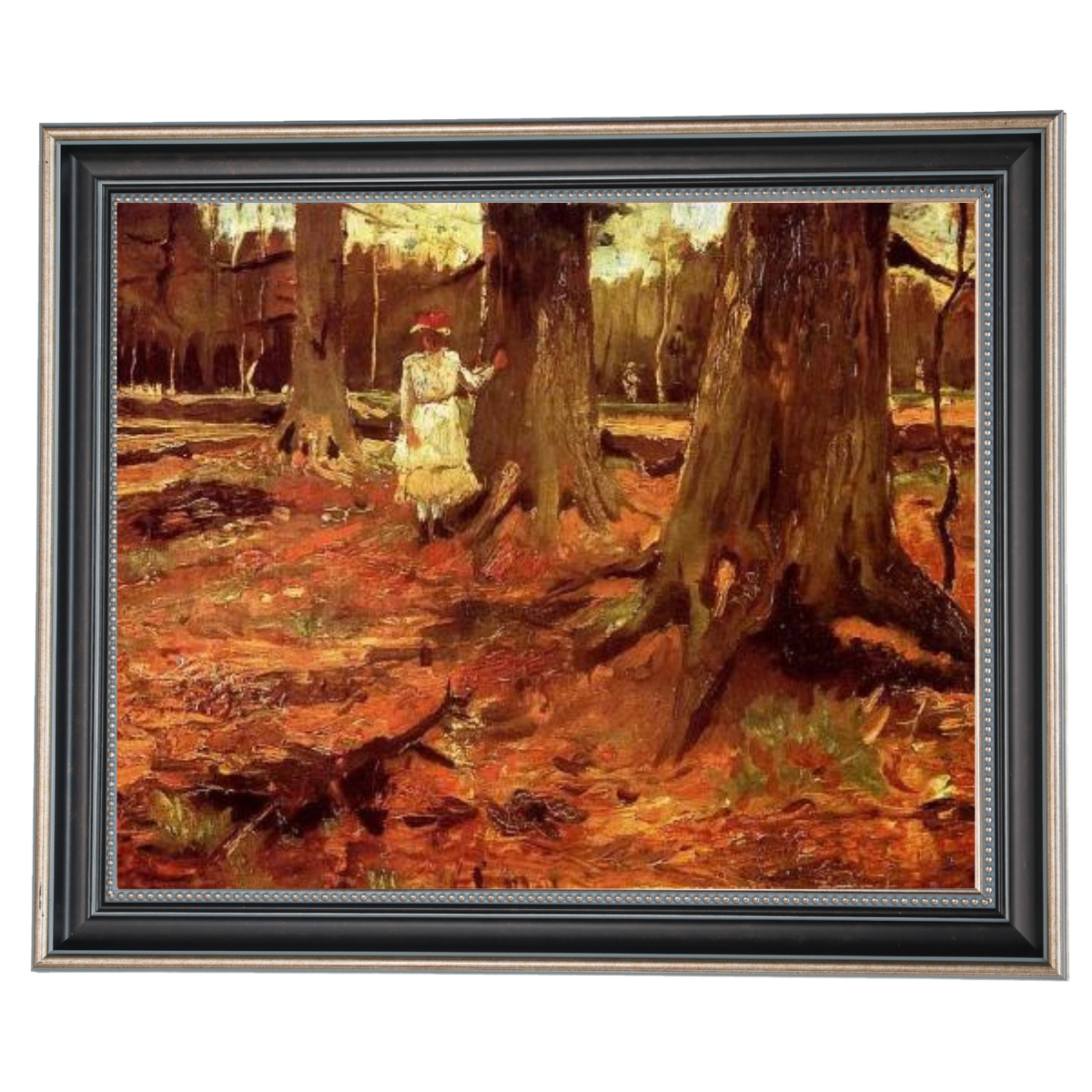 A Girl in White in the Woods