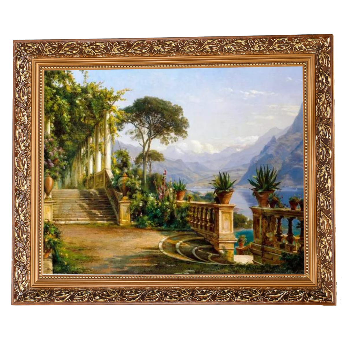 Lodge On Lake Como - Vintage Wall Art Prints Decor For Living Room