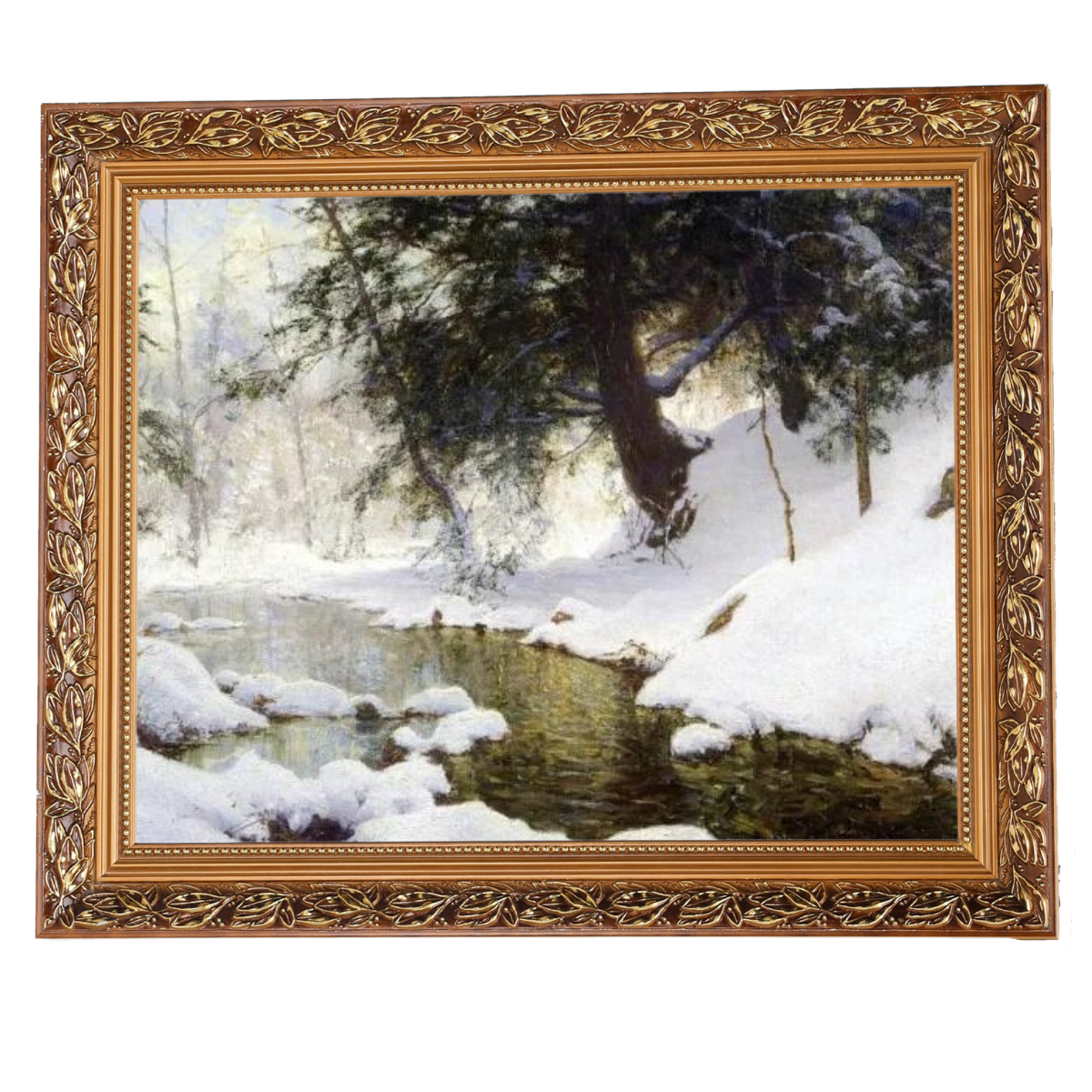 November Snow - Vintage Winter Wall Art Prints Decor For Living Room