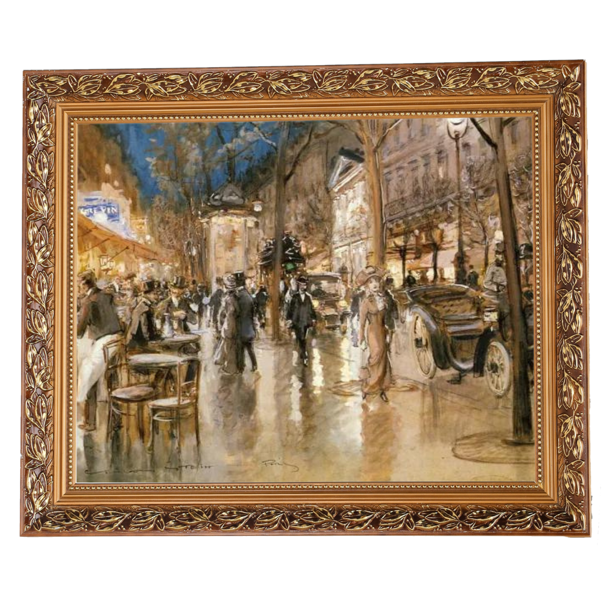 Evening on a Parisian Boulevard - Vintage Wall Art Prints Decor For Bedroom