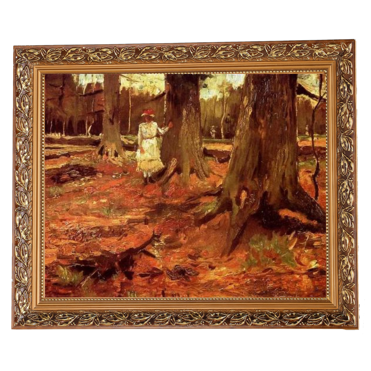 A Girl in White in the Woods