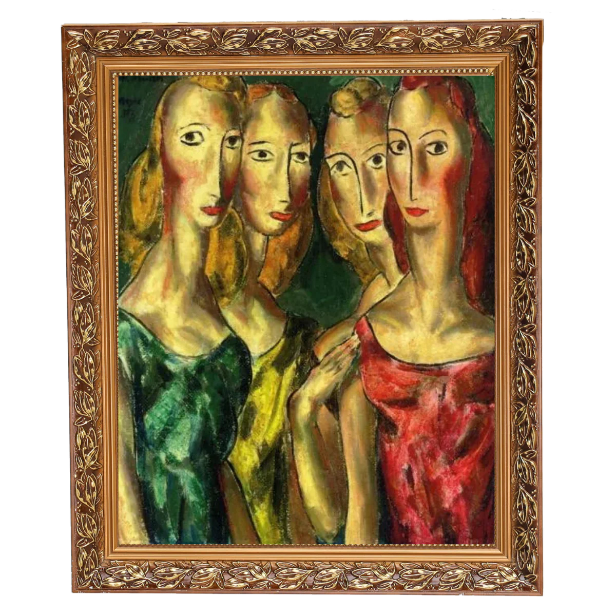 Four Sisters- Vintage Wall Art Prints Decor For Living Room