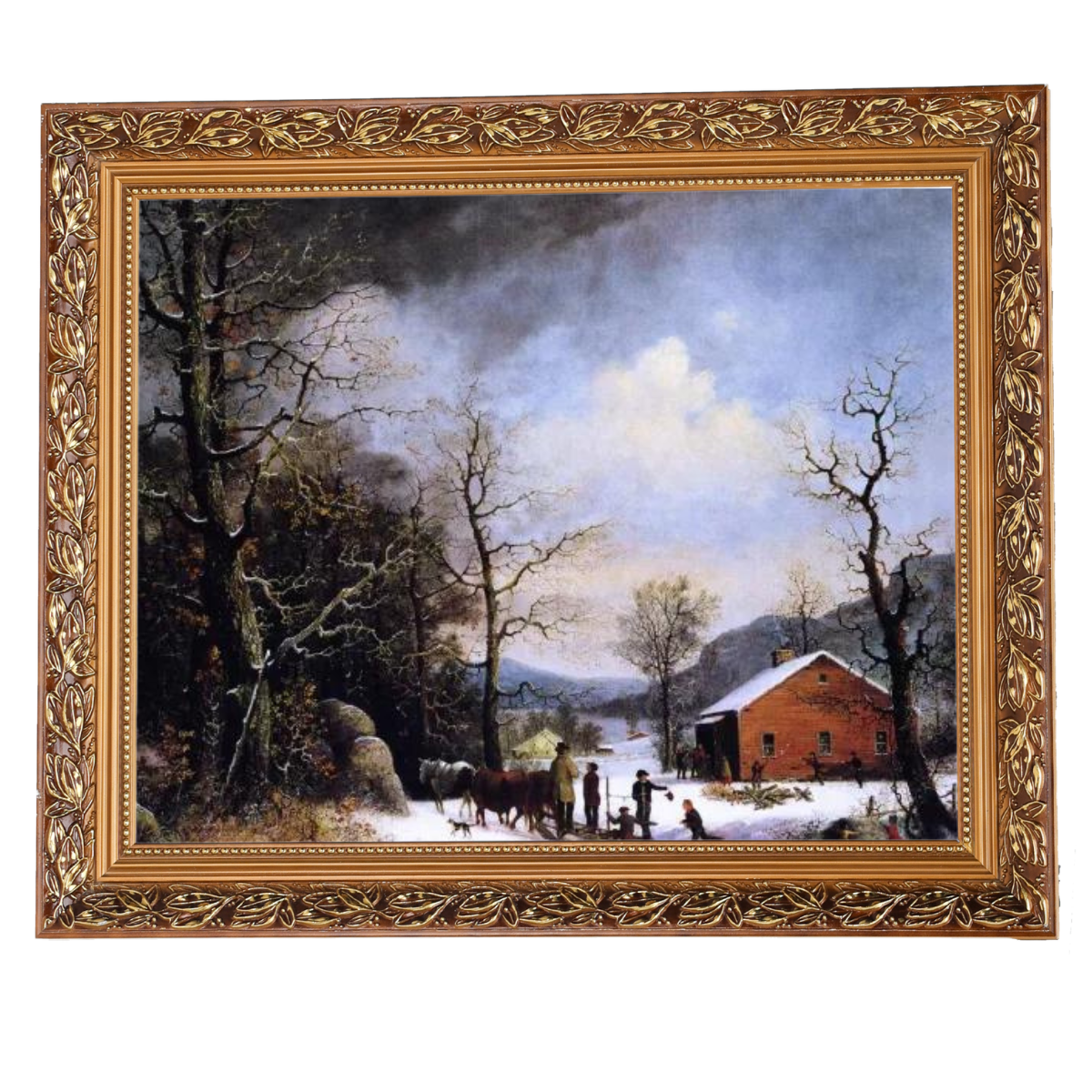 Winter Scene - Vintage Winter Wall Art Prints Decor For Living Room