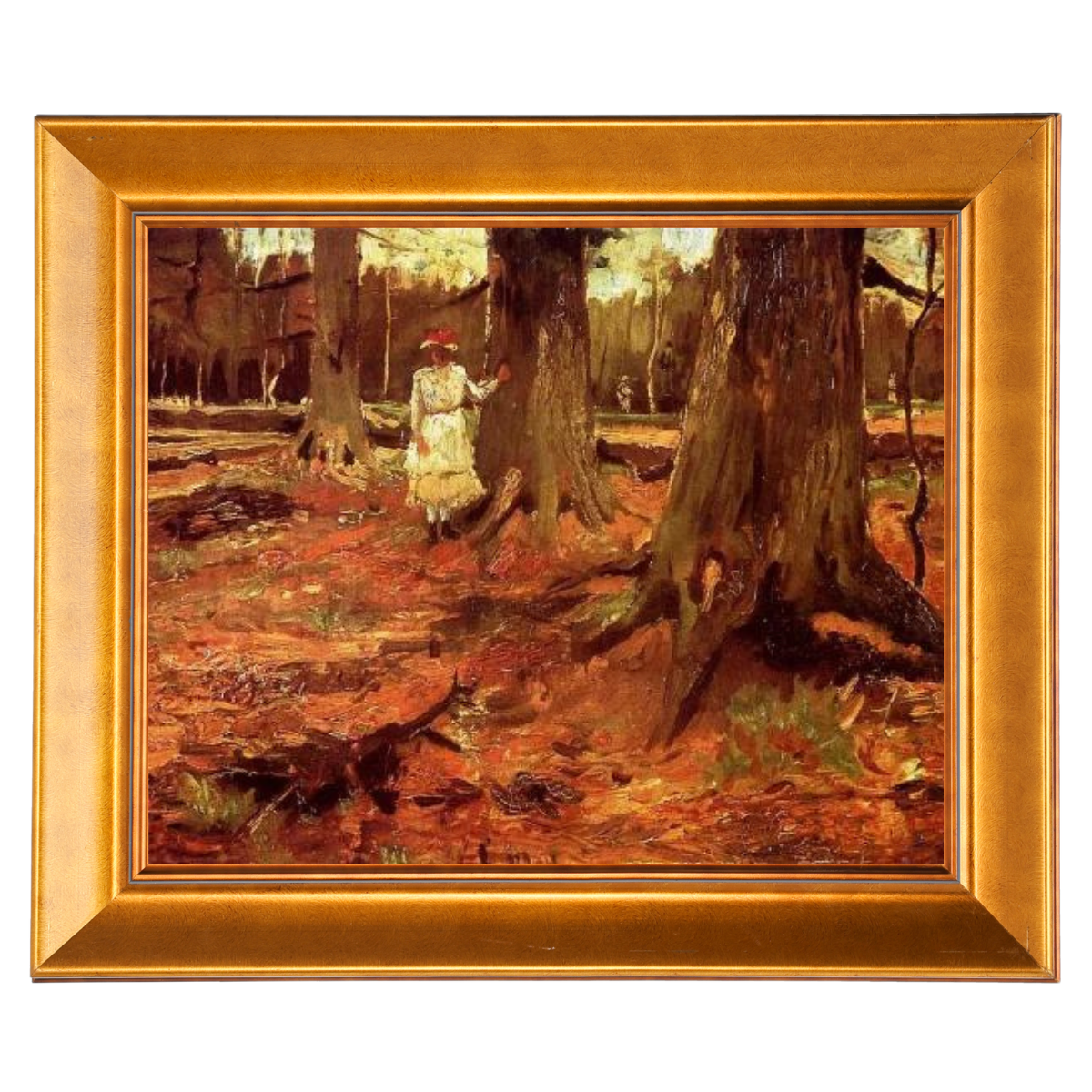 A Girl in White in the Woods