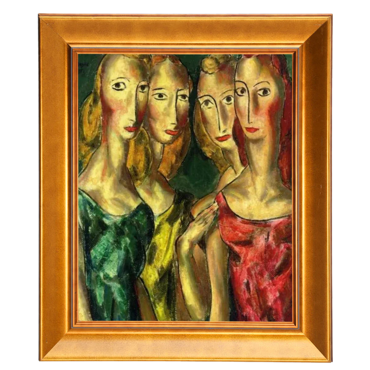 Four Sisters- Vintage Wall Art Prints Decor For Living Room