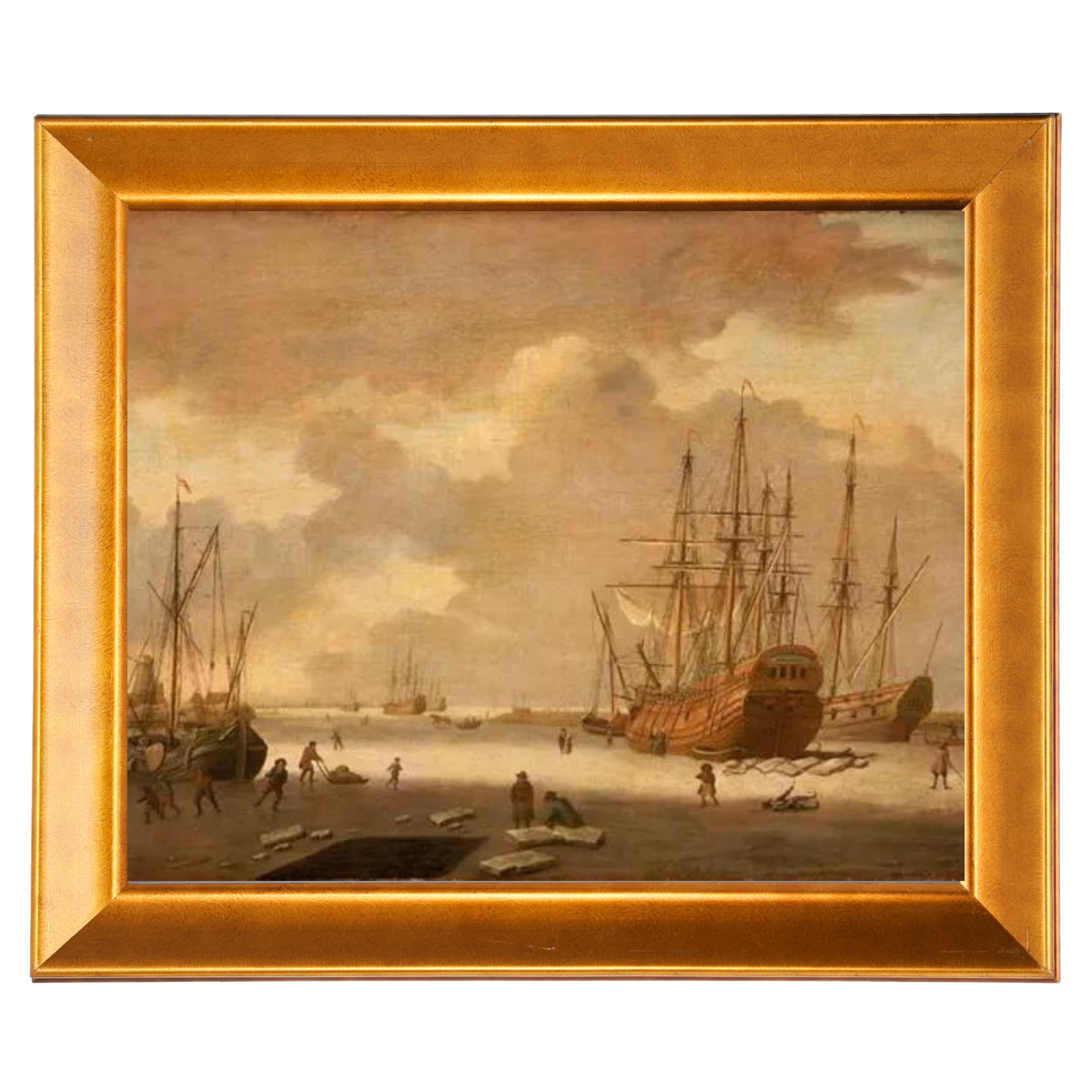 A Dutch Whaler and Other Vessels in the Ice