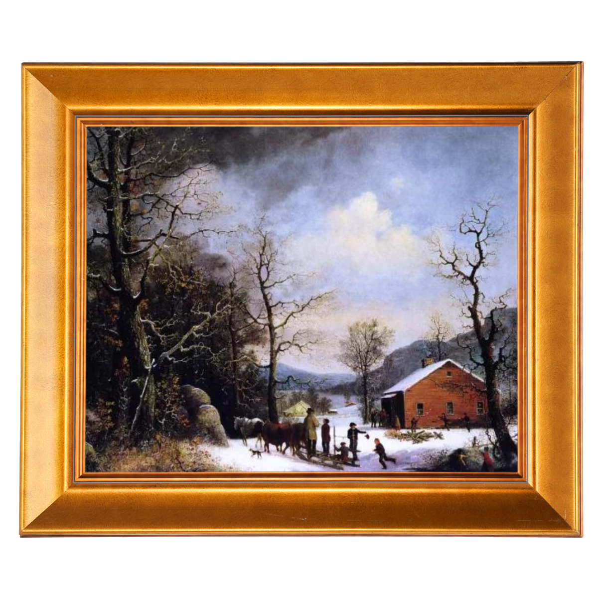 Winter Scene - Vintage Winter Wall Art Prints Decor For Living Room