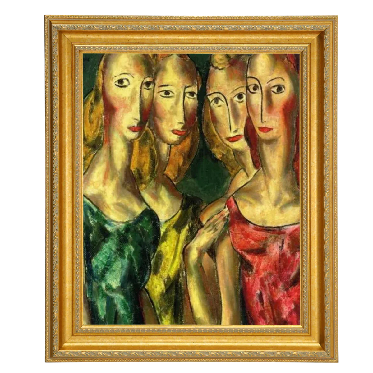 Four Sisters- Vintage Wall Art Prints Decor For Living Room