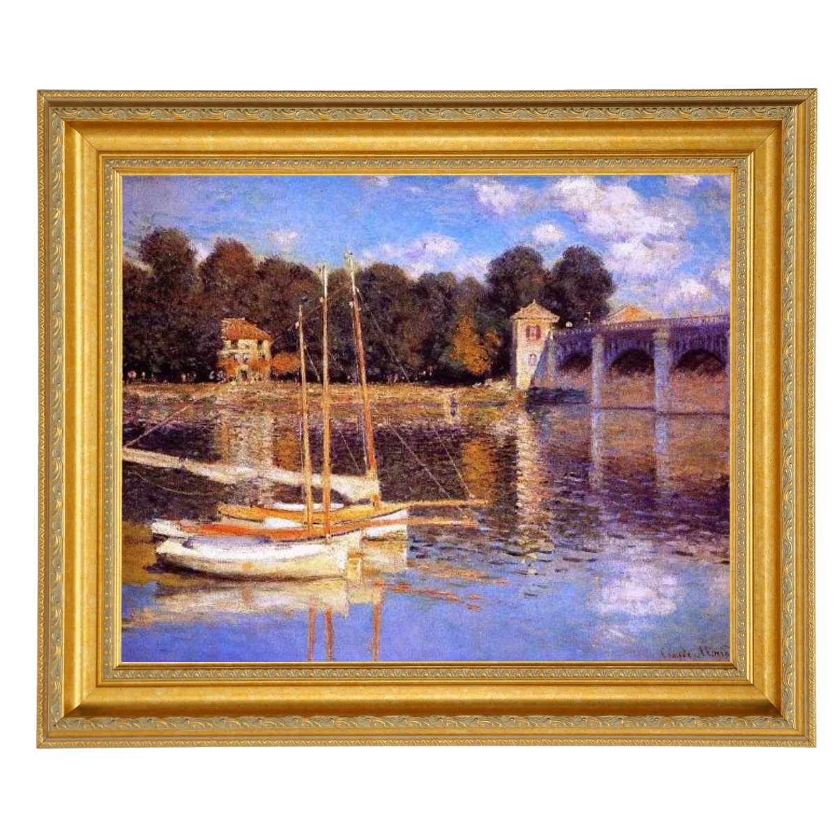 The Bridge at Argenteuil - Vintage Wall Art Prints Decor For Living Room