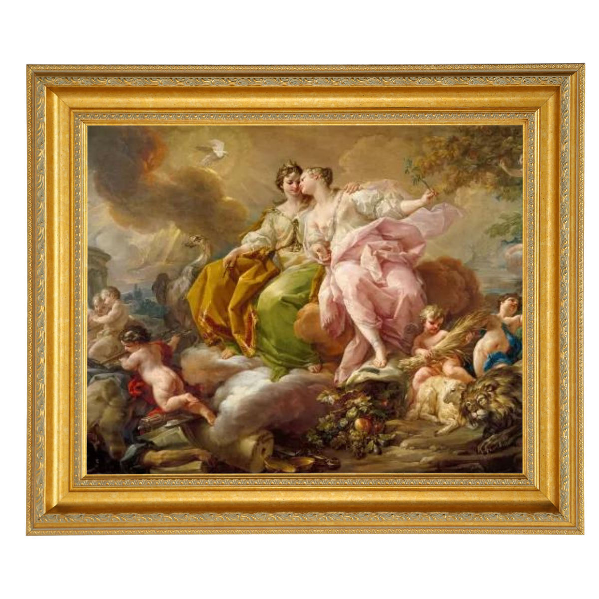 Justice and Peace - Vintage Bedroom Wall Art Prints Decor