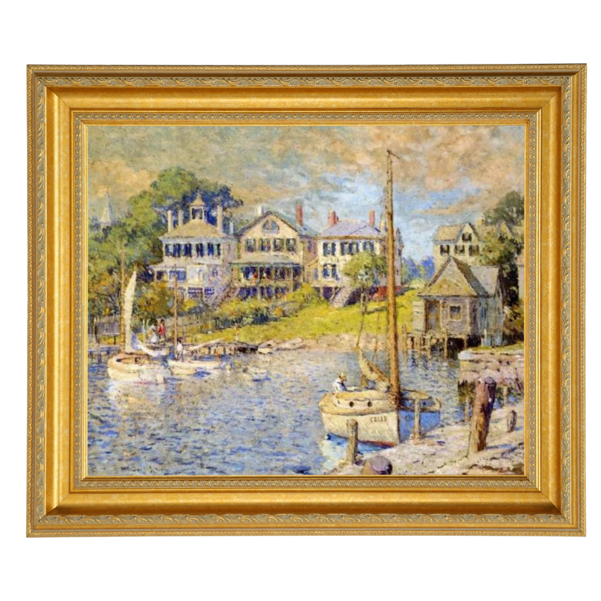 At Edgartown, Martha's Vinyard - Vintage Wall Art Prints Decor For Living Room