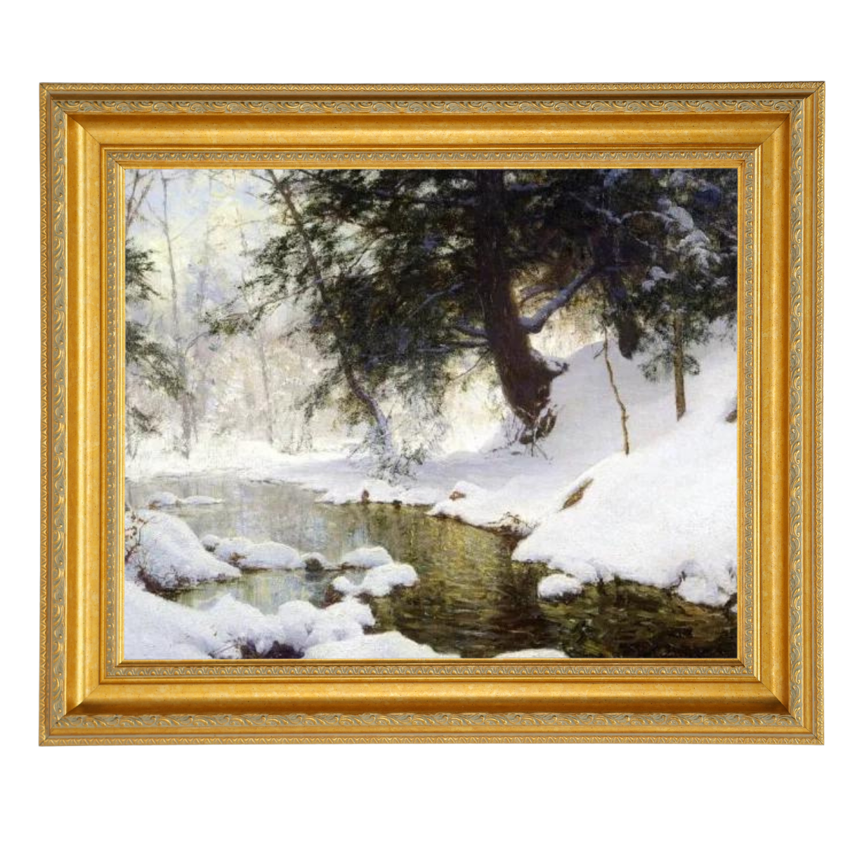 November Snow - Vintage Winter Wall Art Prints Decor For Living Room