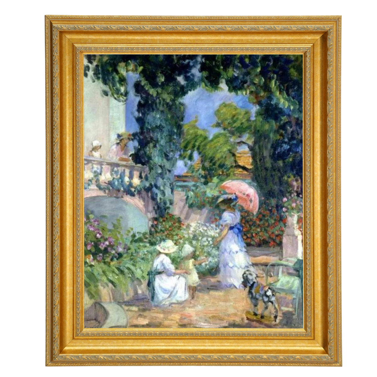 Terrace in the Garden- Unique Wall Art Prints Decor For Living Room