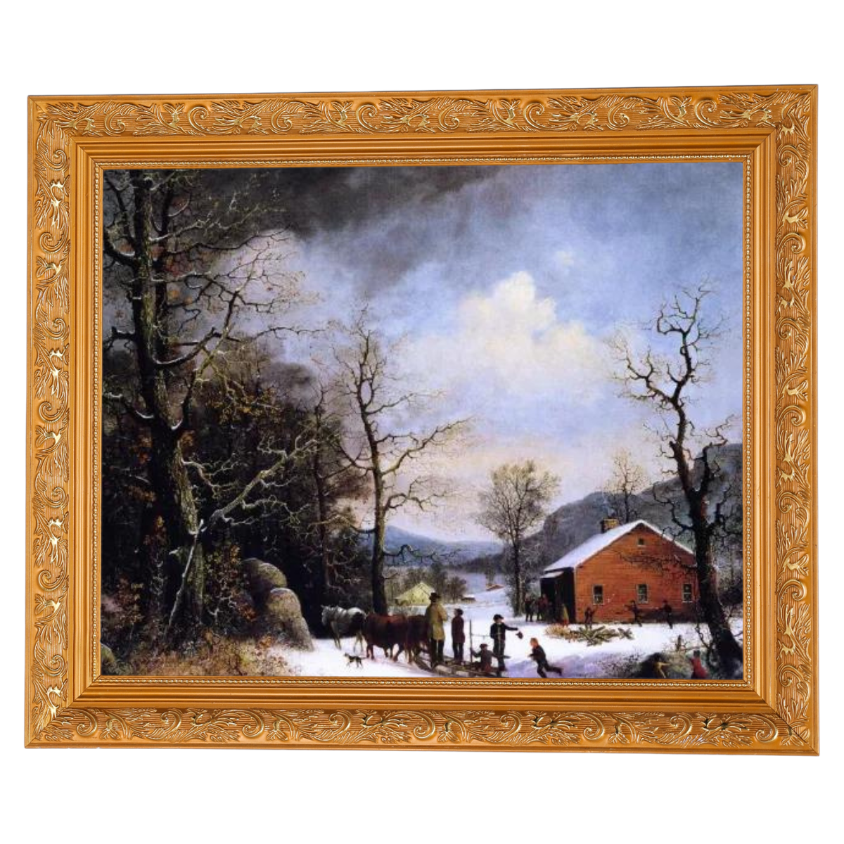 Winter Scene - Vintage Winter Wall Art Prints Decor For Living Room