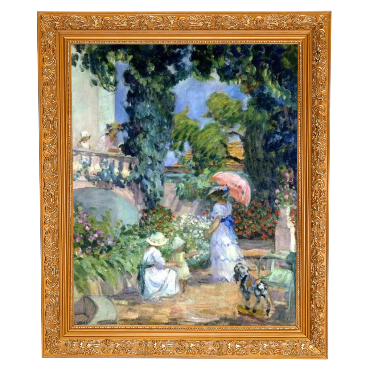 Terrace in the Garden- Unique Wall Art Prints Decor For Living Room