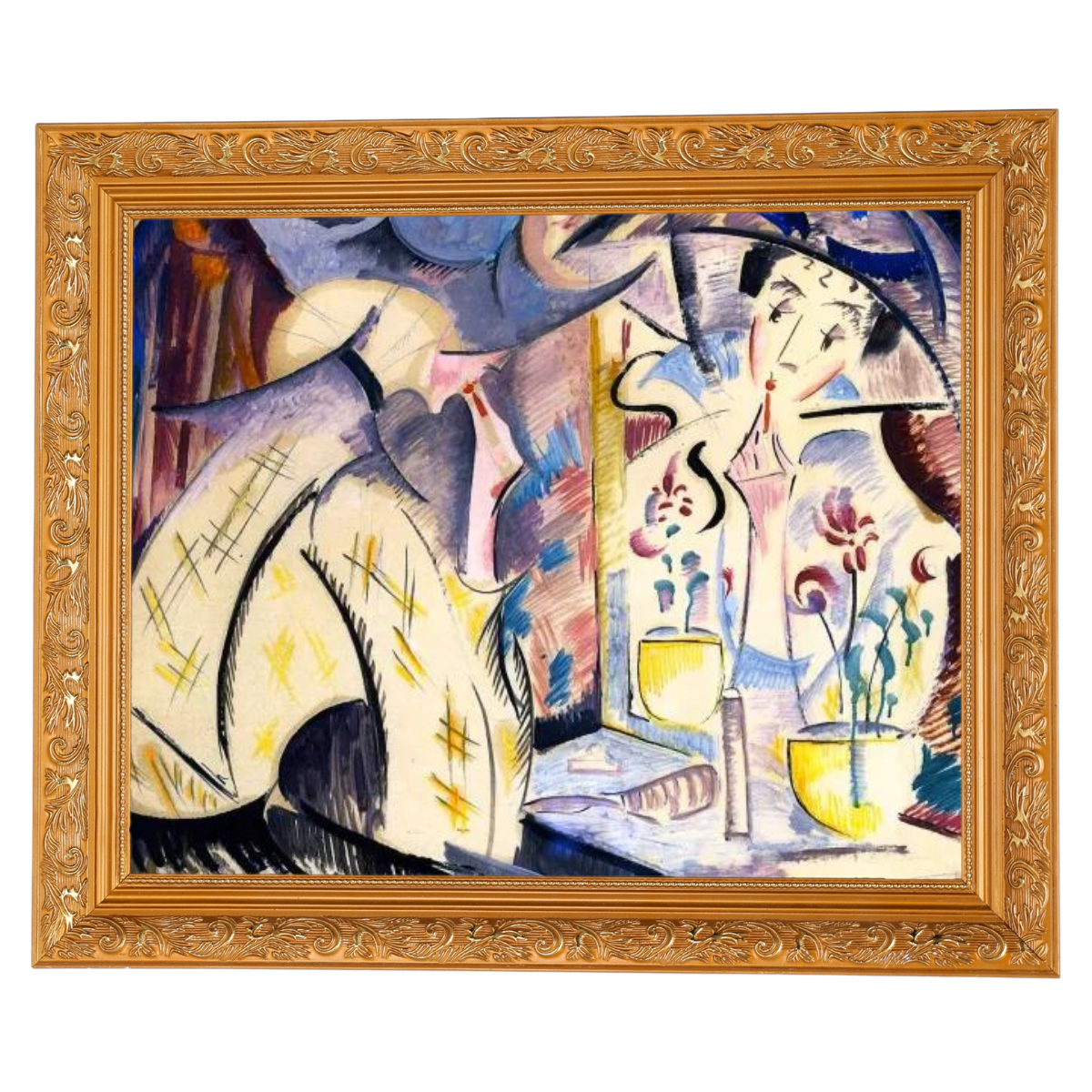Woman at Her Dressing Table- Vintage Wall Art Prints Decor For Living Room