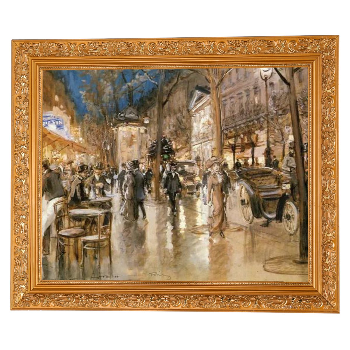 Evening on a Parisian Boulevard - Vintage Wall Art Prints Decor For Bedroom