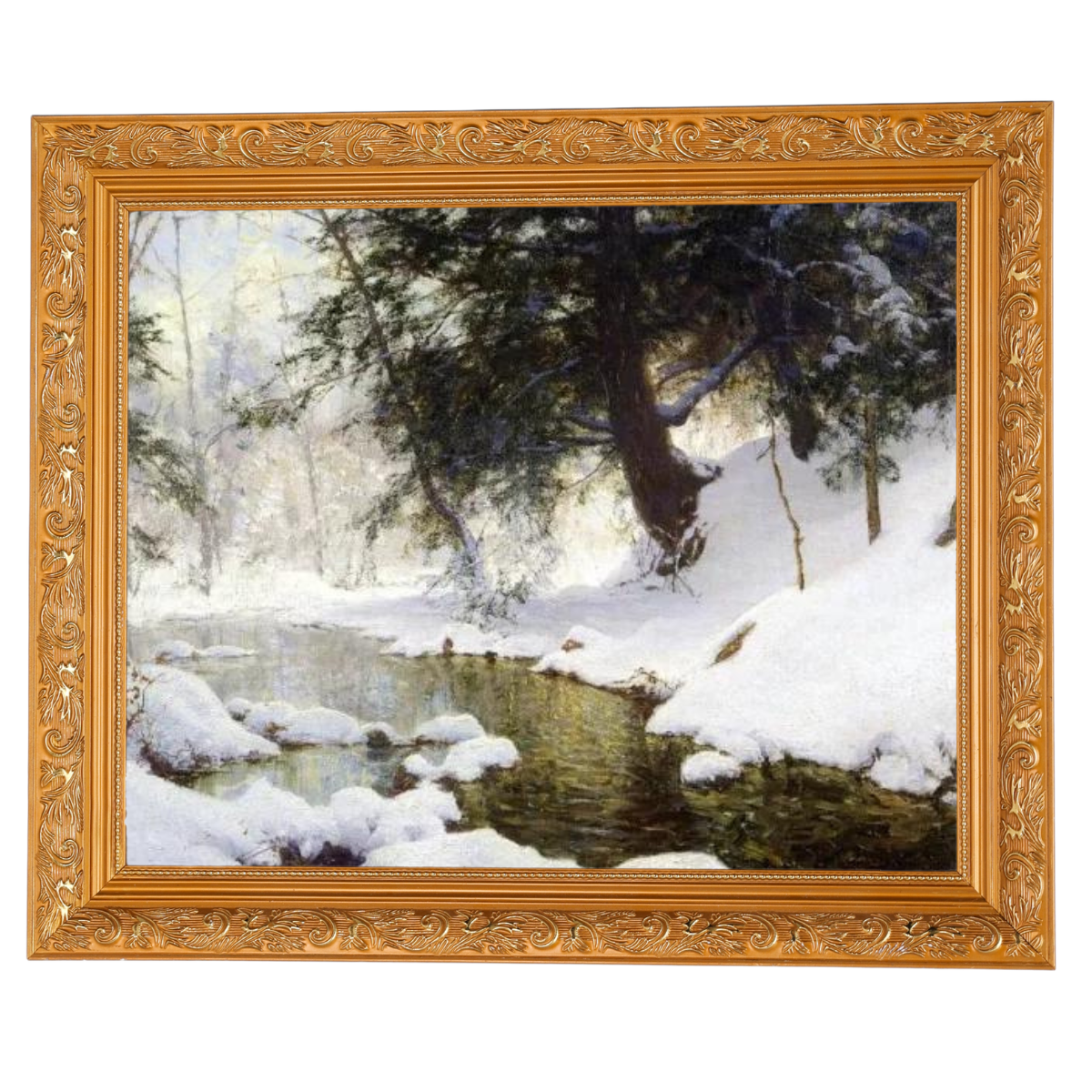 November Snow - Vintage Winter Wall Art Prints Decor For Living Room