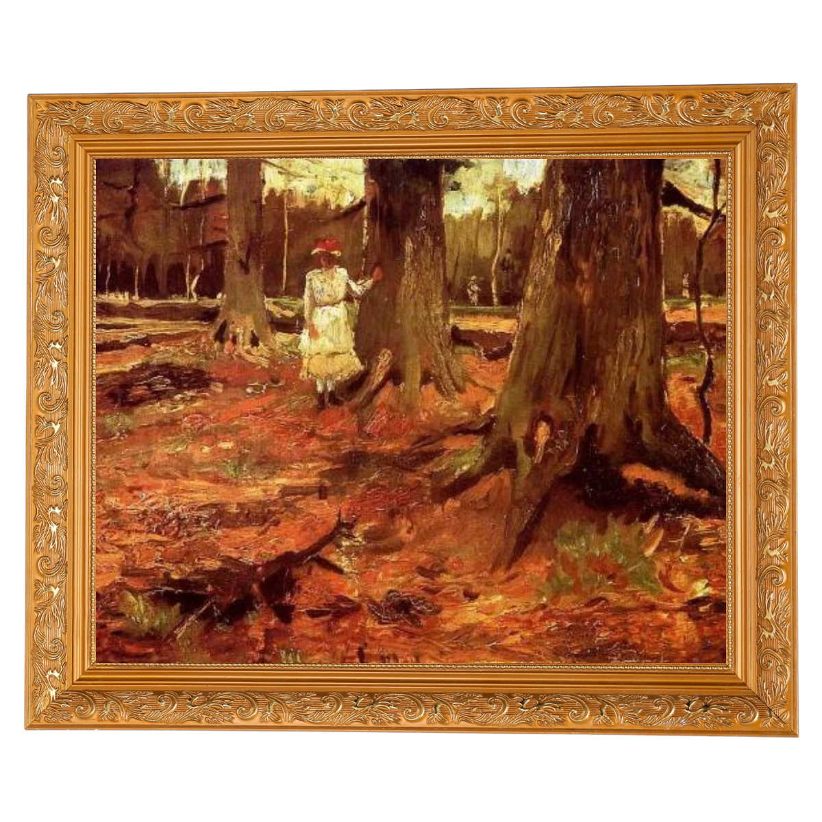 A Girl in White in the Woods