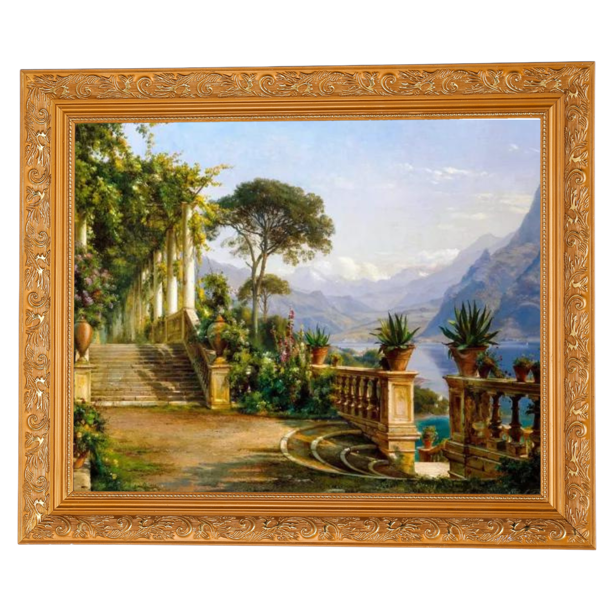 Lodge On Lake Como - Vintage Wall Art Prints Decor For Living Room