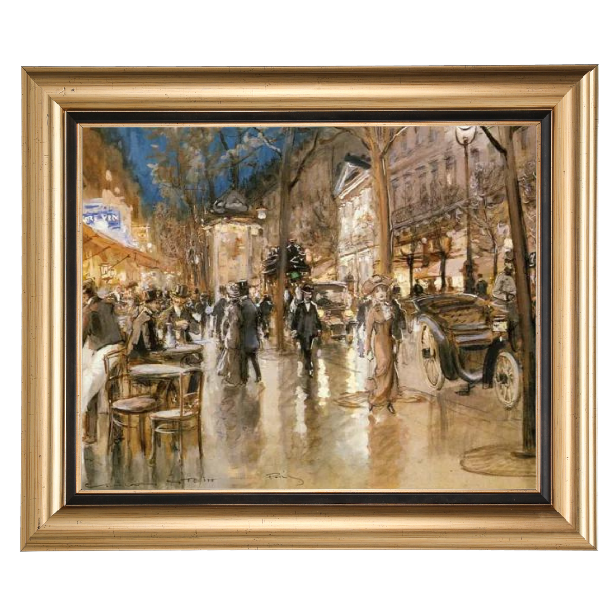 Evening on a Parisian Boulevard - Vintage Wall Art Prints Decor For Bedroom