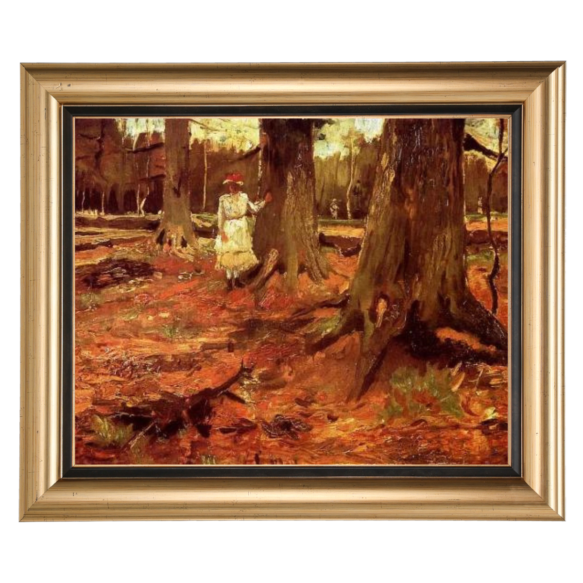 A Girl in White in the Woods