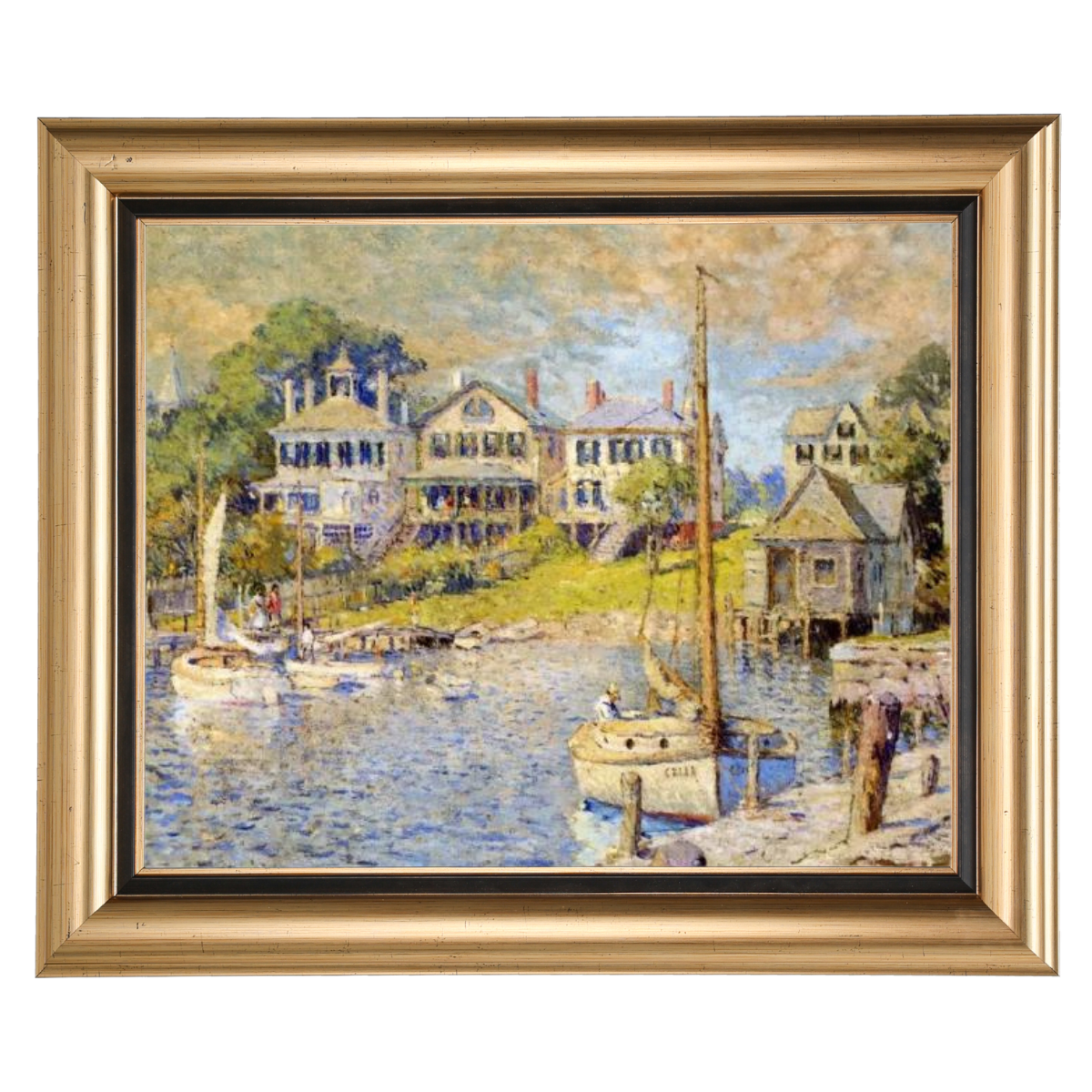 At Edgartown, Martha's Vinyard - Vintage Wall Art Prints Decor For Living Room