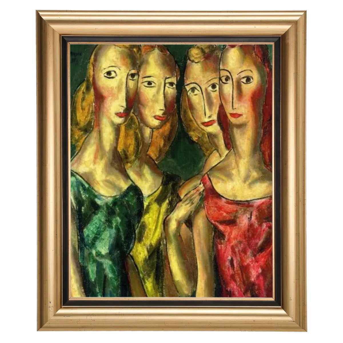 Four Sisters- Vintage Wall Art Prints Decor For Living Room
