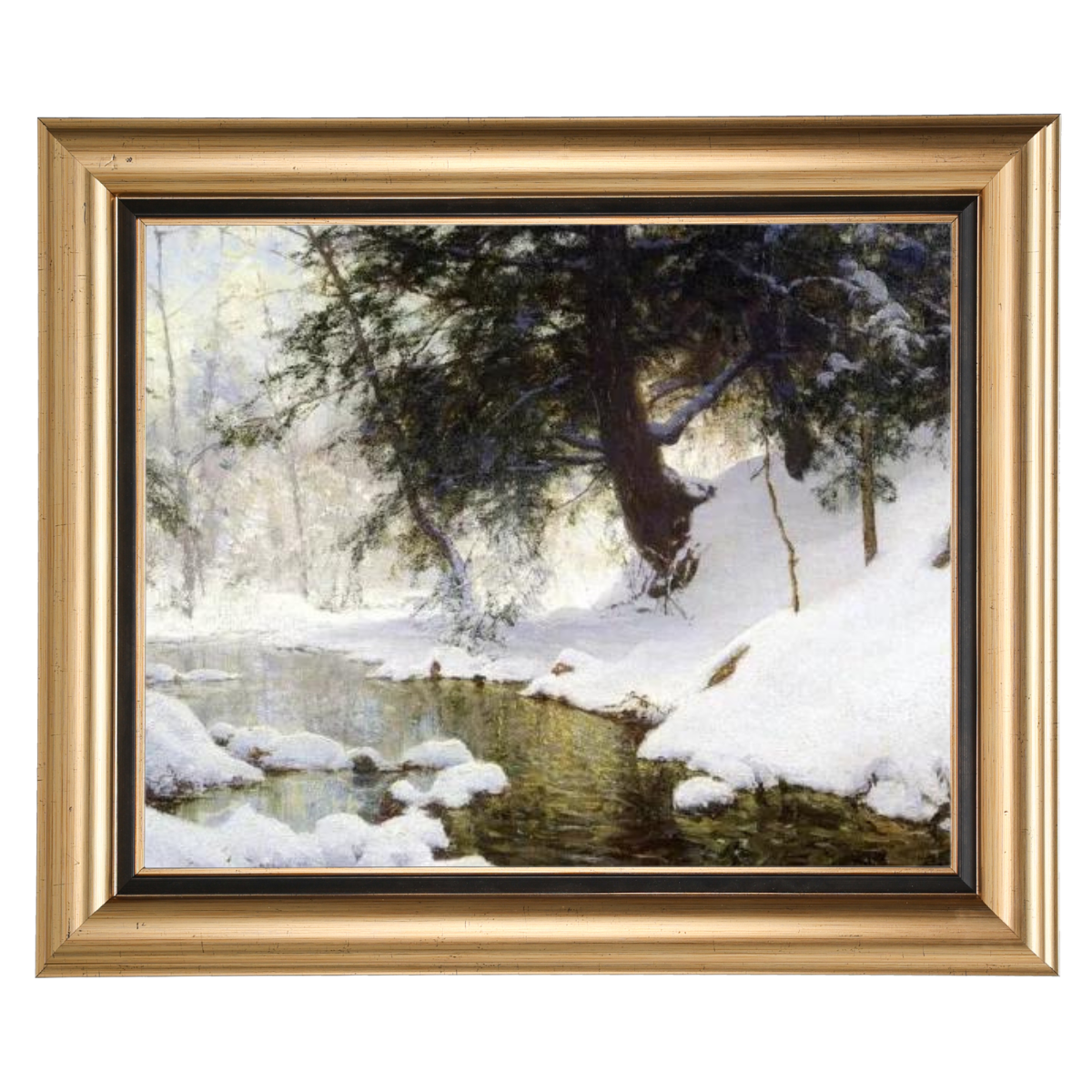 November Snow - Vintage Winter Wall Art Prints Decor For Living Room