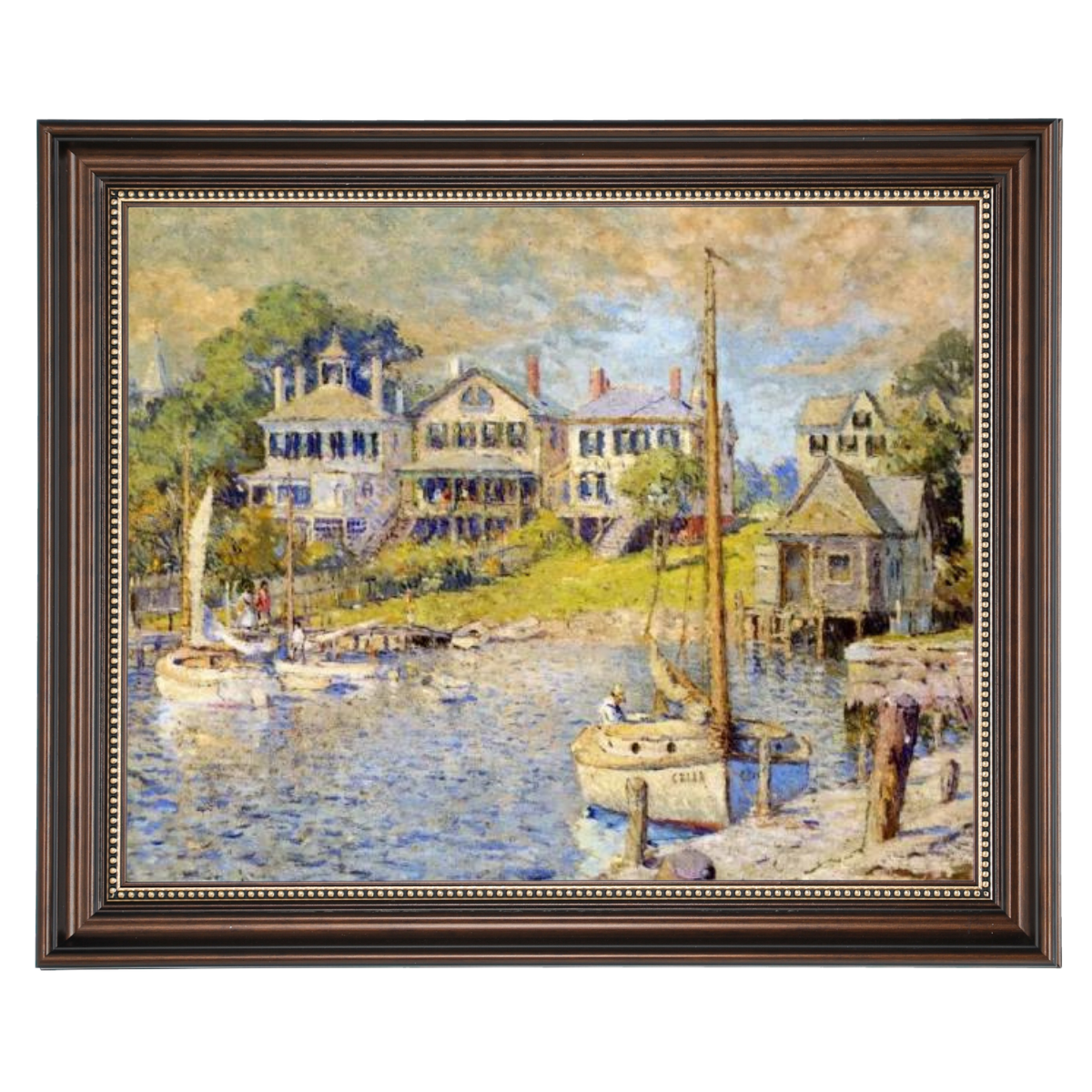 At Edgartown, Martha's Vinyard - Vintage Wall Art Prints Decor For Living Room