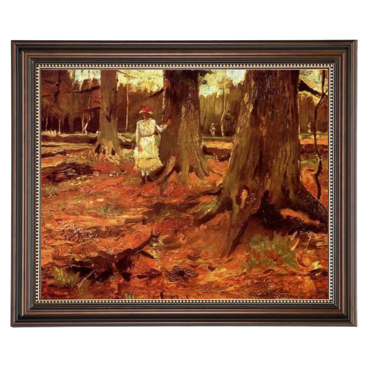 A Girl in White in the Woods