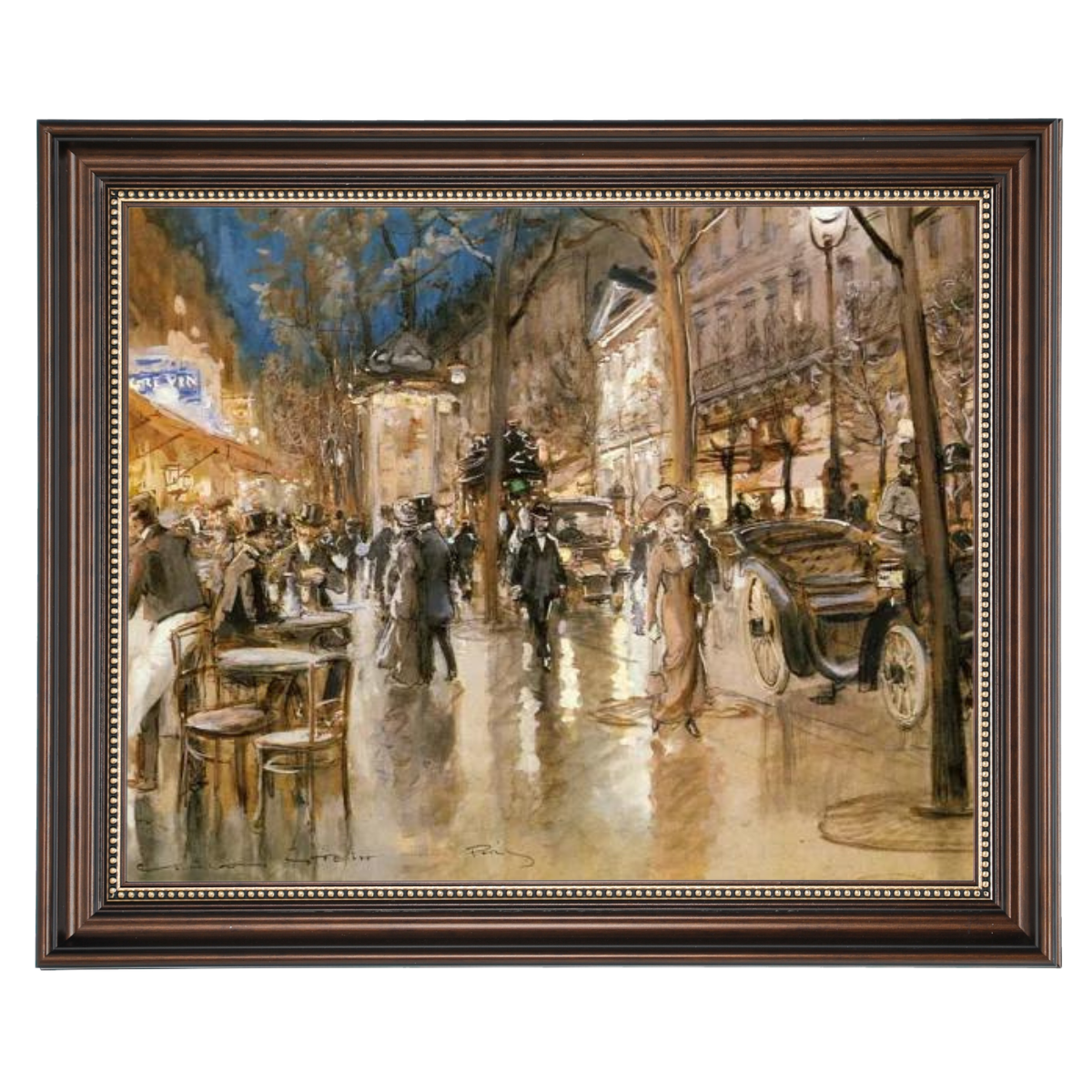 Evening on a Parisian Boulevard - Vintage Wall Art Prints Decor For Bedroom