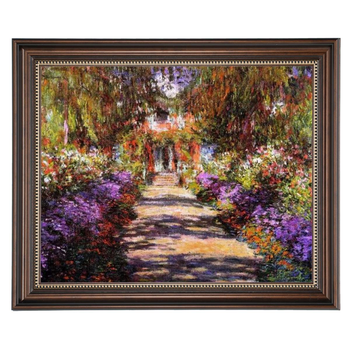 Pathway in Monet's Garden at Giverny- Vintage Wall Art Prints Decor For Living Room