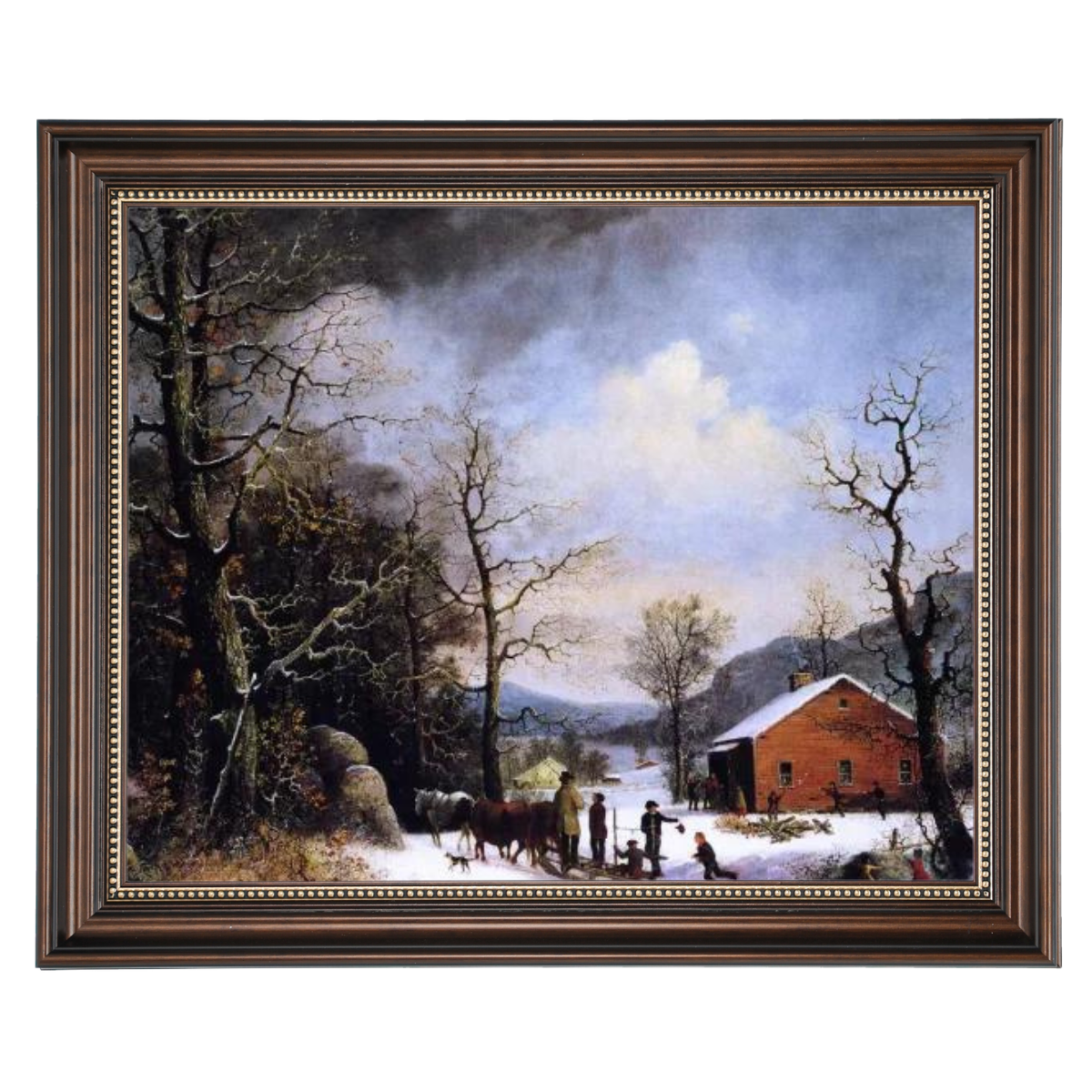 Winter Scene - Vintage Winter Wall Art Prints Decor For Living Room