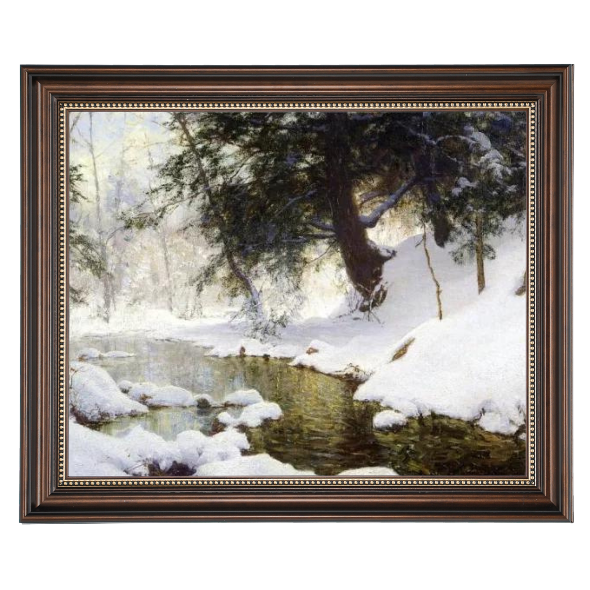 November Snow - Vintage Winter Wall Art Prints Decor For Living Room