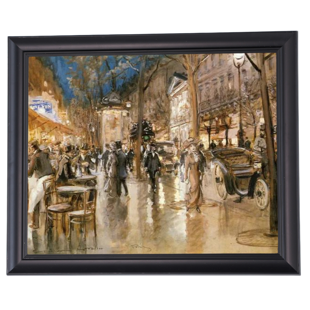 Evening on a Parisian Boulevard - Vintage Wall Art Prints Decor For Bedroom