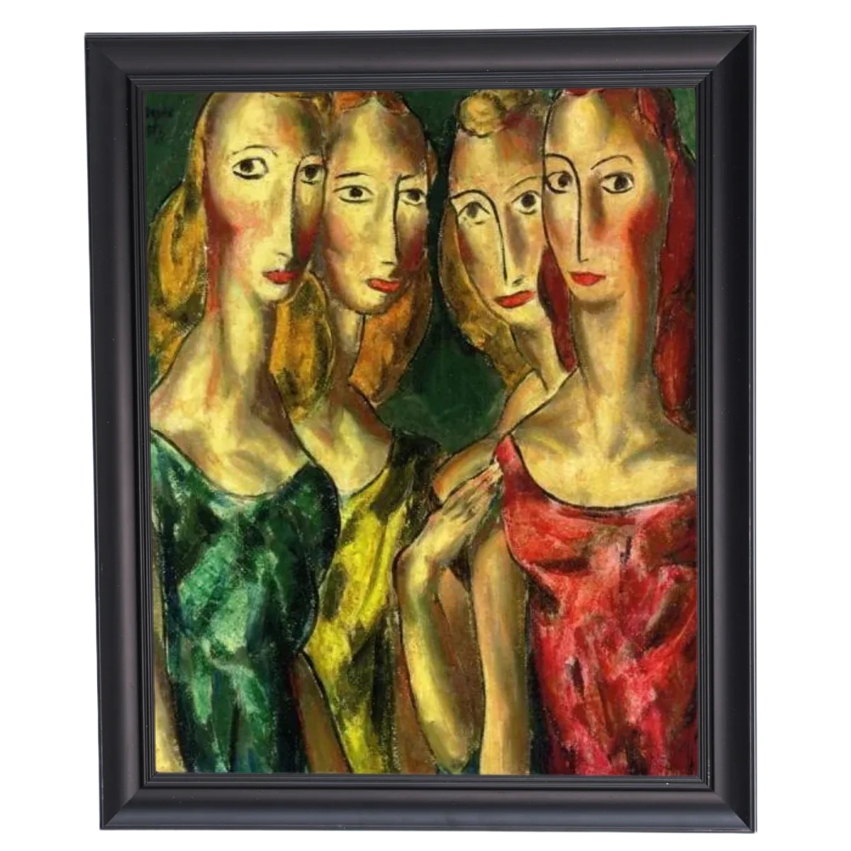 Four Sisters- Vintage Wall Art Prints Decor For Living Room
