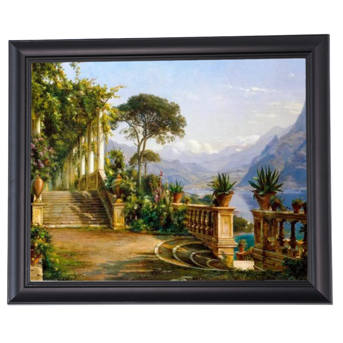 Lodge On Lake Como - Vintage Wall Art Prints Decor For Living Room
