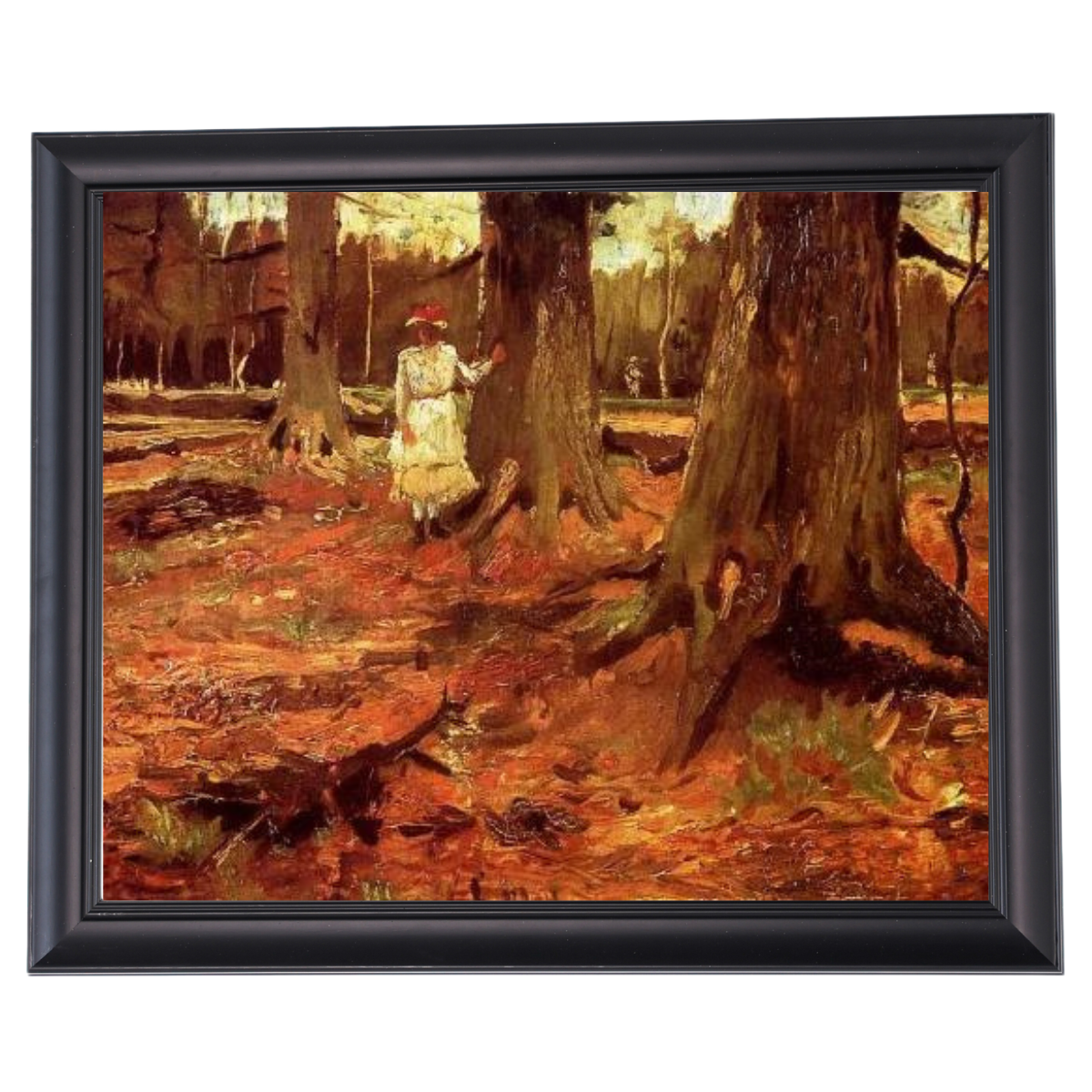 A Girl in White in the Woods