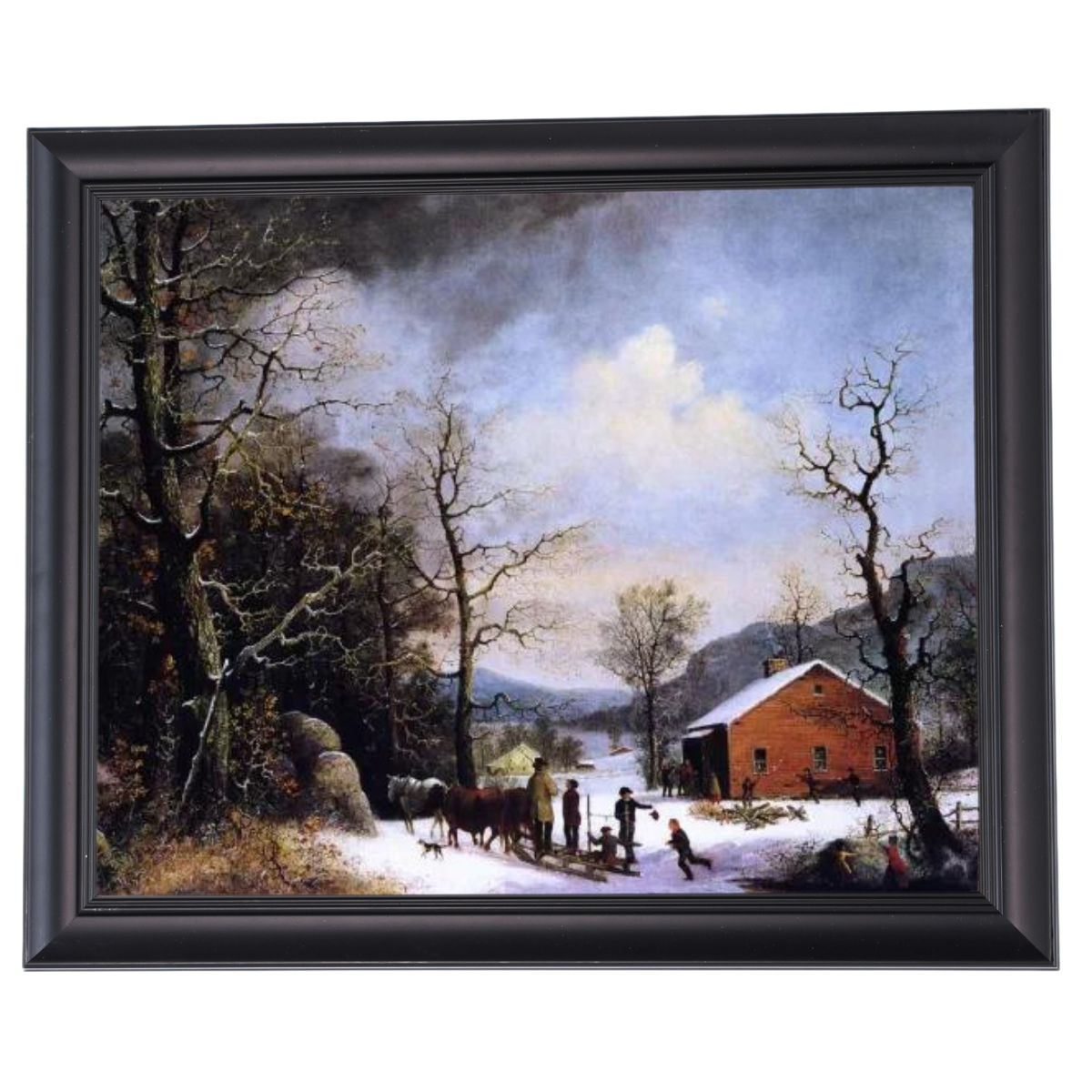 Winter Scene - Vintage Winter Wall Art Prints Decor For Living Room