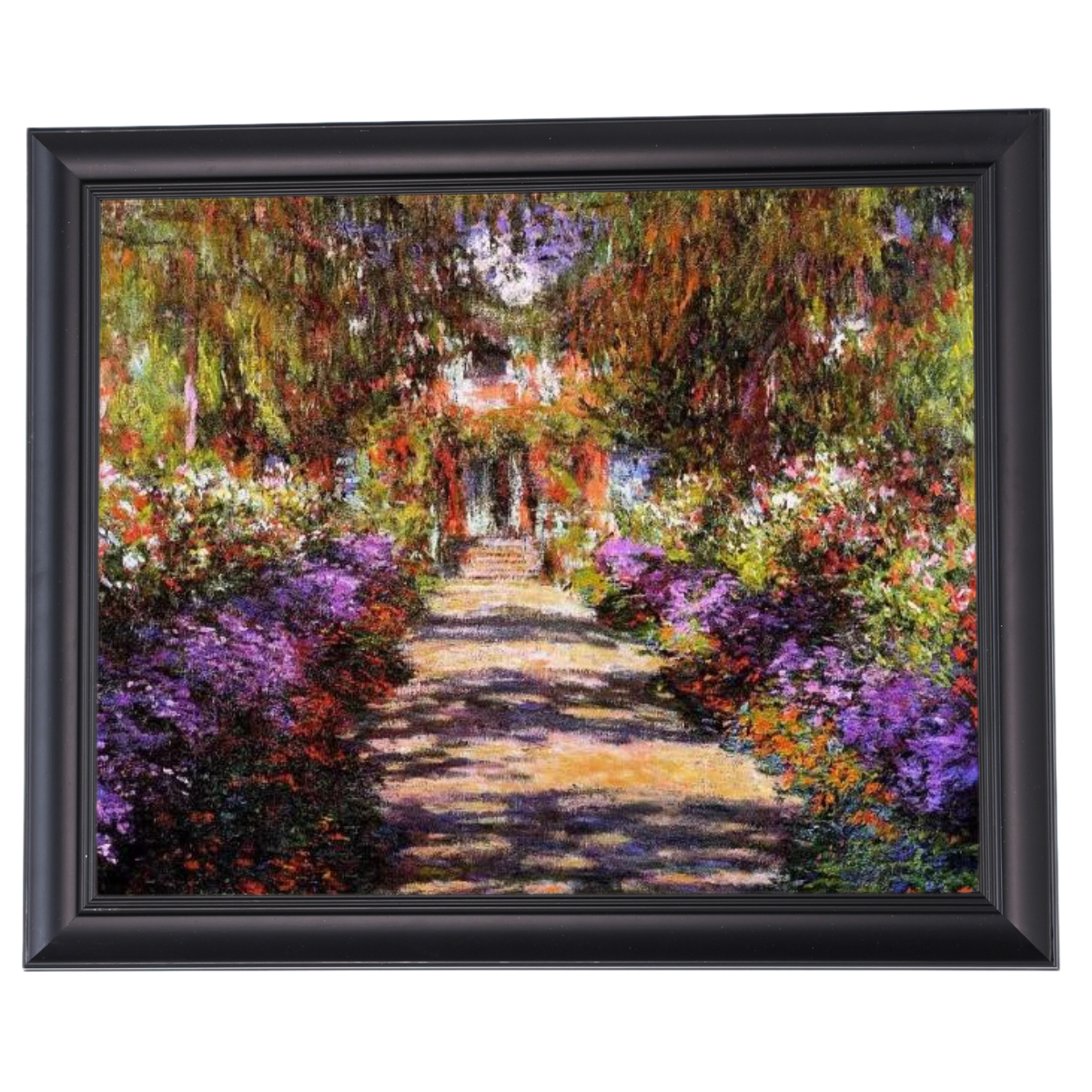 Pathway in Monet's Garden at Giverny- Vintage Wall Art Prints Decor For Living Room