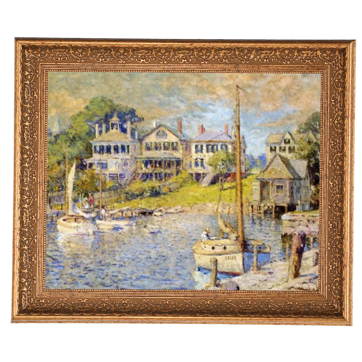 At Edgartown, Martha's Vinyard - Vintage Wall Art Prints Decor For Living Room
