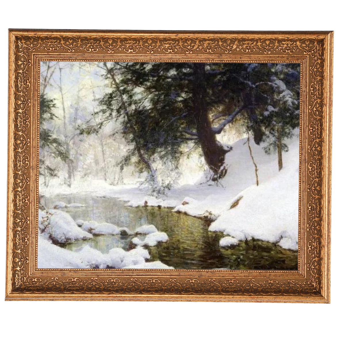 November Snow - Vintage Winter Wall Art Prints Decor For Living Room