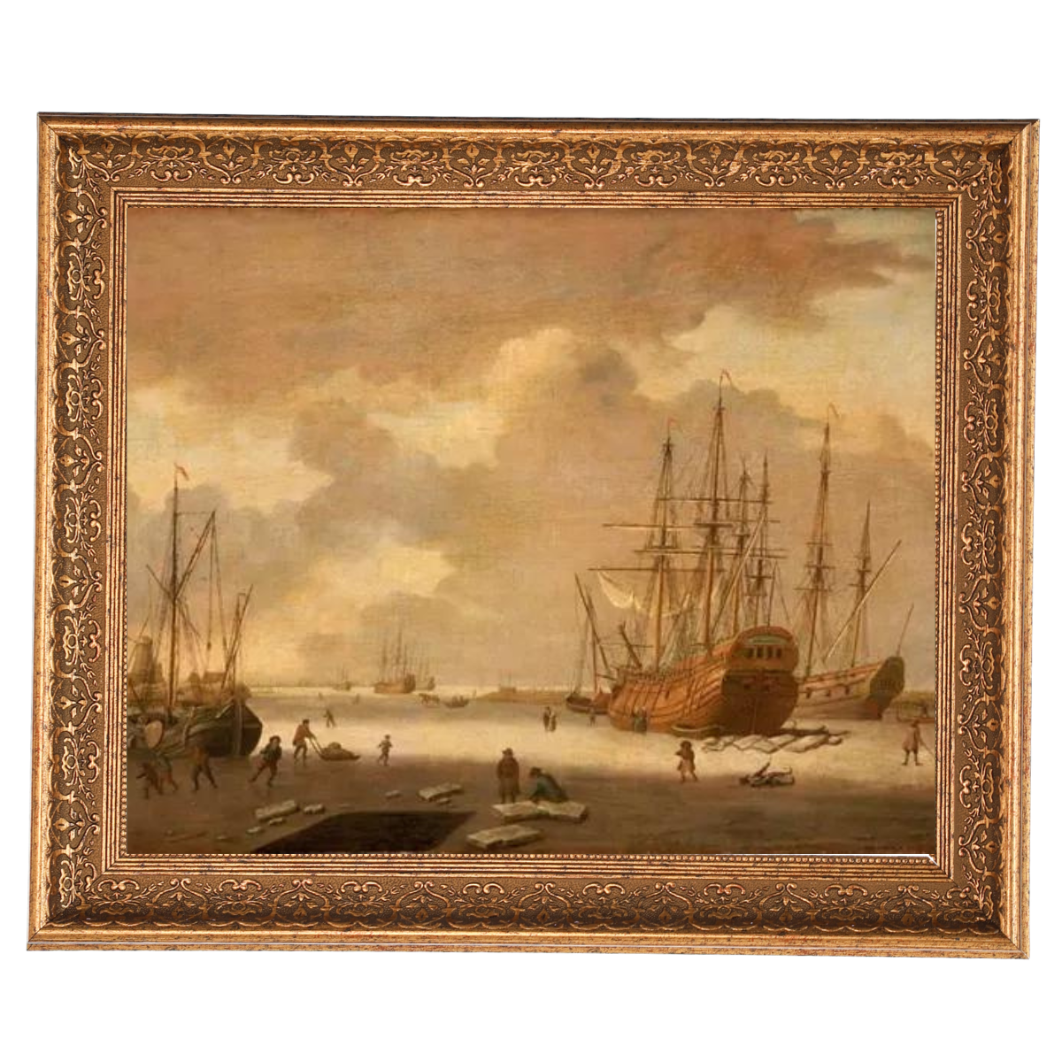 A Dutch Whaler and Other Vessels in the Ice