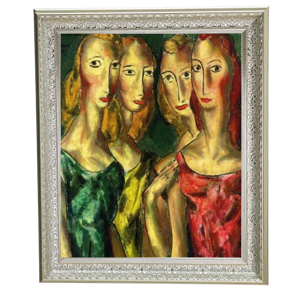 Four Sisters- Vintage Wall Art Prints Decor For Living Room