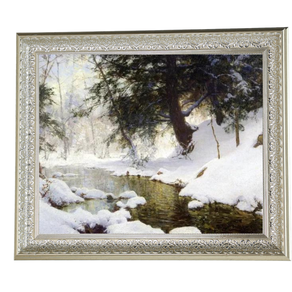 November Snow - Vintage Winter Wall Art Prints Decor For Living Room